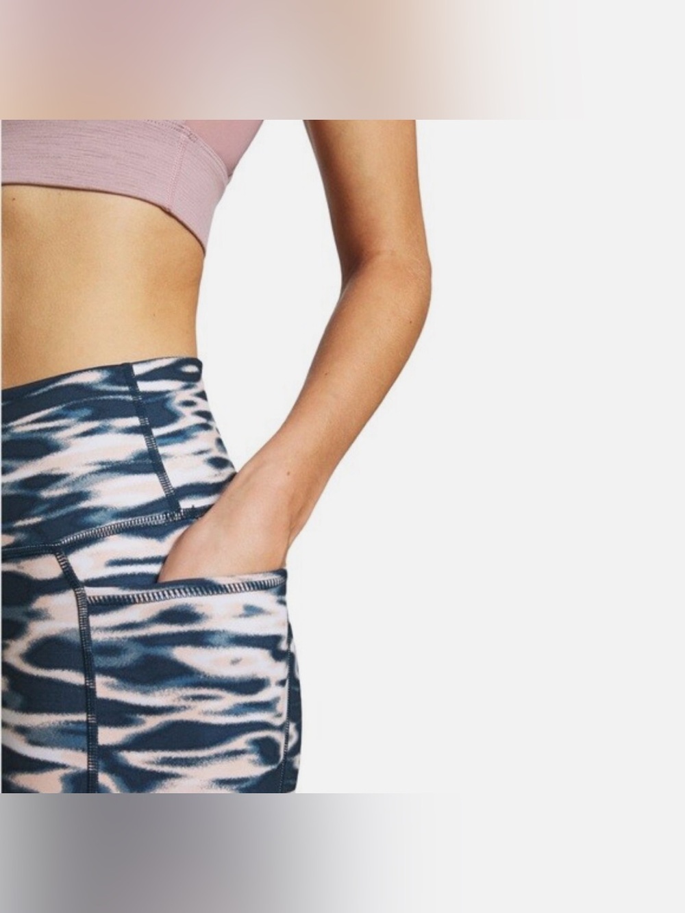 Sweaty Betty Sculpt Yoga Leggings 7/8 Length Stellar Blue Water Print, Size XL - Picture 4 of 12